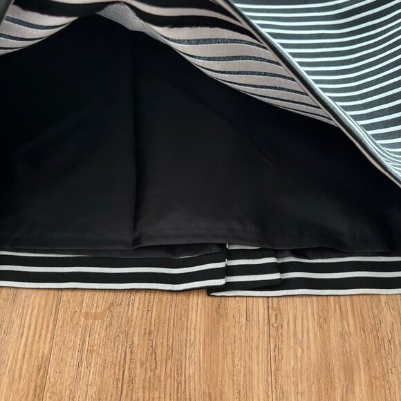 KASPER Mid Rise Mid Thigh Pencil Skirt Horizontal Stripe B/W Women’s Size 6 - Picture 6 of 8